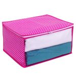 Casa si Gradina - Mobilier - Organizare si depozitare - Organizatoare pentru sertare si dulapuri - Husa depozitare imbracaminte, model fara brand, fermoar rezistent, fereastra mare, capacitate 35 x 30x 20cm, roz - Infinity.ro
