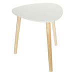 Casa si Gradina - Mobilier - Mese si birouri - Mese bucatarie si dining - Masa auxiliara, mdf, triunghiulara, alba, 48 x 48 x 46cm - Infinity.ro