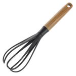 Casa si Gradina - Bucatarie si vesela - Ustensile bucatarie - Pensule, spatule si teluri bucatarie - Tel patiserie, model negru, maner imitatie lemn, termoplastic, 29 cm, negru si maro - Infinity.ro
