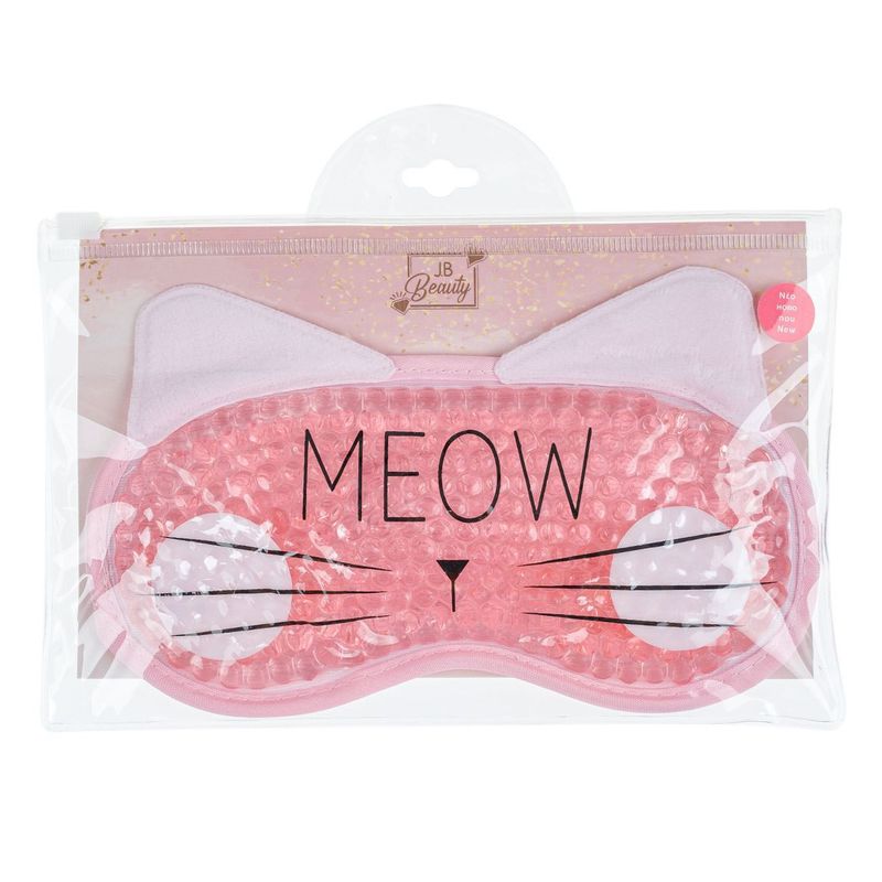 Ingrijire personala si Cosmetice - Sanatate si wellness - Aparate medicale - Accesorii medicale pentru recuperare si tratament - Compresa ochi jb beauty, model pisica, culoare roz, urechi albe, dimensiune 19cm - Infinity.ro