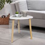 Casa si Gradina - Mobilier - Mese si birouri - Mese bucatarie si dining - Masa auxiliara, mdf, triunghiulara, alba, 48 x 48 x 46cm - Infinity.ro