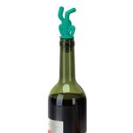 Casa si Gradina - Bucatarie si vesela - Accesorii bar - Tirbusoane si dopuri - Dop sticla vin, model omulet, plastic moale, verde marin, 9cm - Infinity.ro