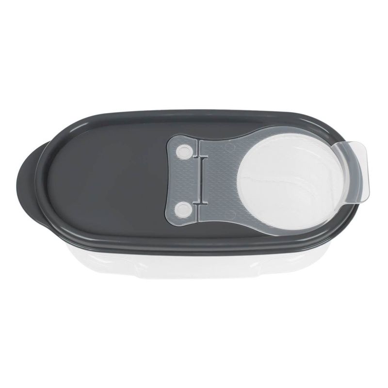 Casa si Gradina - Bucatarie si vesela - Organizare si depozitare bucatarie - Cutii alimentare - Recipient cereale, capac gri, capacitate 0.6l, plastic, transparent - Infinity.ro