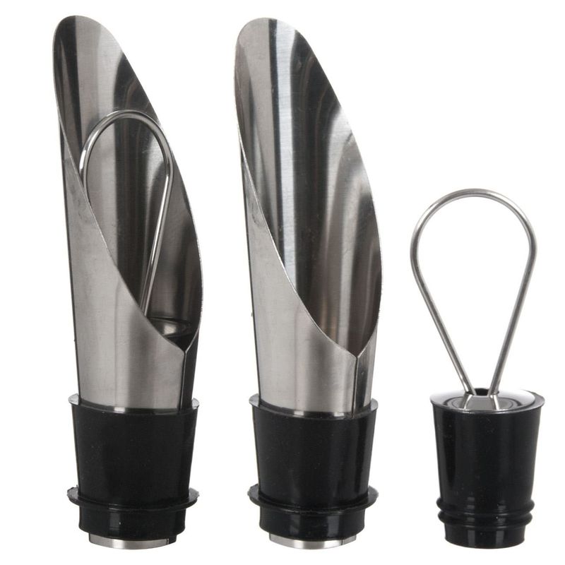 Casa si Gradina - Bucatarie si vesela - Accesorii bar - Tirbusoane si dopuri - Set dopuri vin, metal-plastic, 7 cm, 2 bucati - Infinity.ro