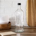 Casa si Gradina - Bucatarie si vesela - Ustensile bucatarie - Oliviere - Recipient ulei sticla, capac filetat, capacitate 1l, transparent - Infinity.ro