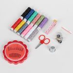 Casa si Gradina - Decoratiuni - DIY - Articole mercerie - Set croitorie, 12 bucati, multicolor, cu foarfeca si ace - Infinity.ro