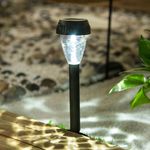 Casa si Gradina - Corpuri si surse de iluminat - Iluminat exterior - Lampi solare - Lampa solara, led, lungime 21.5cm, culoare negru, material plastic - Infinity.ro