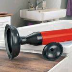 Casa si Gradina - Sanitare - Chiuveta bucatarie si accesorii - Accesorii chiuvete - Ventuza desfundat tevi, model plastic, culoare rosu negru, lungime ajustabila 37cm-54cm, rezistenta la temperatura 60°c - Infinity.ro