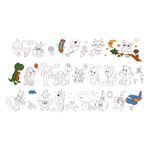 Jucarii, Copii si Bebe/Jucarii si jocuri/Jucarii & jocuri educative/Seturi pictura si desen - Set rola de desen, arts & crafts, preimprimat, 2m, 6 carioci, multicolor - Infinity.ro