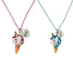 Fashion, accesorii si bijuterii - Copii - Accesorii copii - Bijuterii si ceasuri copii - Set coliere copii, model unicorn inghetata, 2 bucati, multicolor - Infinity.ro
