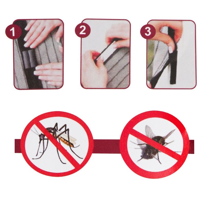 Casa si Gradina - Constructii - Ferestre si accesorii - Accesorii ferestre - Plasa magnetica pentru fereastra, 1.2 x 1.2m, poliester, negru, 8 magneti - Infinity.ro