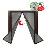 Casa si Gradina - Constructii - Ferestre si accesorii - Accesorii ferestre - Plasa magnetica pentru fereastra, 1.2 x 1.2m, poliester, negru, 8 magneti - Infinity.ro