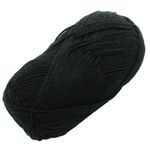 Casa si Gradina - Decoratiuni - DIY - Articole mercerie - Fir tricotat acrilic, negru, 100g, lungime 215m, pentru ace 4.0-5.0mm - Infinity.ro