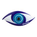 Casa si Gradina - Decoratiuni - Obiecte decorative - Magneti decorativi - Magnet decorativ ceramic, ochi, albastru si alb, greece, 9 x 4cm - Infinity.ro