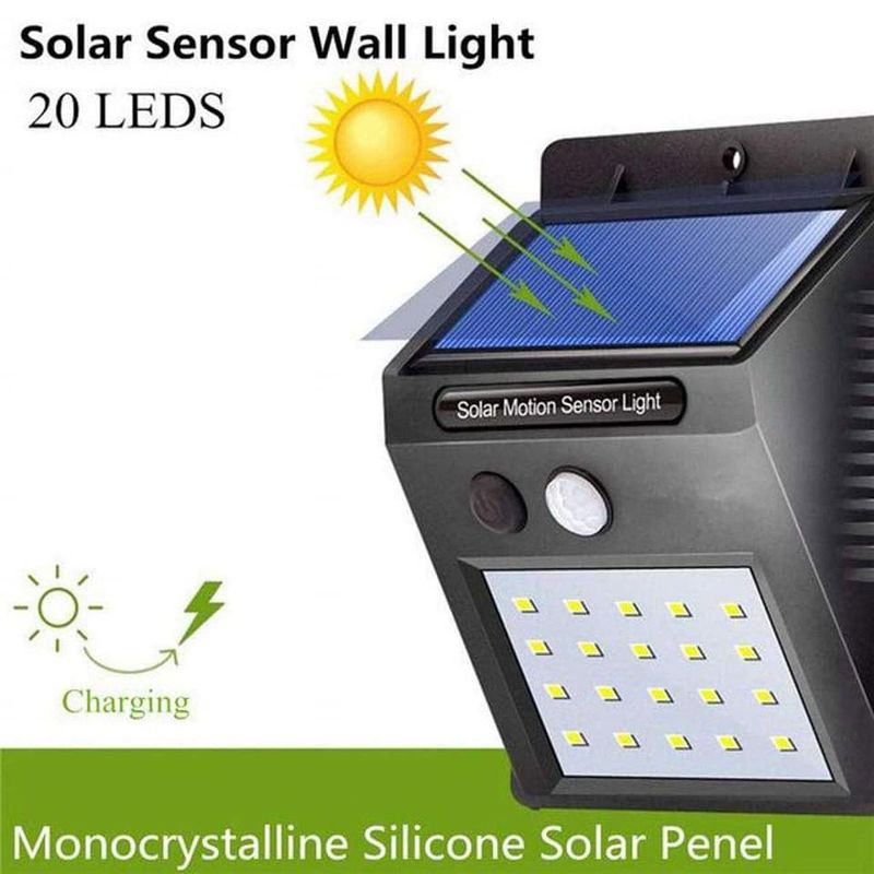 Casa si Gradina - Corpuri si surse de iluminat - Iluminat exterior - Lampi solare - Lampa solara led, model proiector, senzor miscare, 3 functii, rezistenta la apa, negru - Infinity.ro