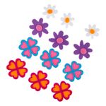 Casa si Gradina - Decoratiuni - Obiecte decorative - Accesorii decorative - Set accesorii crafting, model flori, 12 bucati, material pasla, multicolor - Infinity.ro