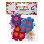 Casa si Gradina - Decoratiuni - Obiecte decorative - Accesorii decorative - Set accesorii crafting, model flori, 12 bucati, material pasla, multicolor - Infinity.ro