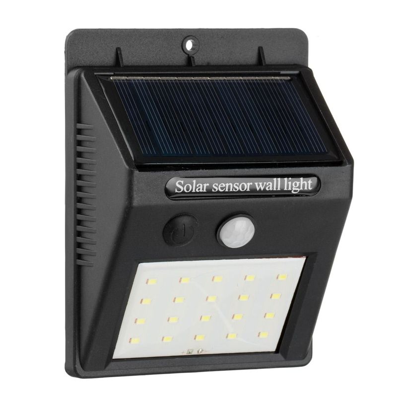 Casa si Gradina - Corpuri si surse de iluminat - Iluminat exterior - Lampi solare - Lampa solara led, model proiector, senzor miscare, 3 functii, rezistenta la apa, negru - Infinity.ro
