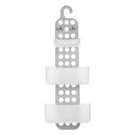 Casa si Gradina - Sanitare - Suporturi si accesorii baie - Suporturi baie - Raft baie, 3 nivele, 4 carlige, gri, 70 cm - Infinity.ro