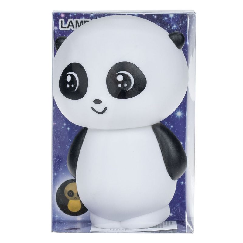Casa si Gradina - Corpuri si surse de iluminat - Veioze si lampi - Lampi de veghe - Lampa veghe panda, plastic, alb/negru, dimensiuni 10x 8 x 14.5cm, baterii incluse - Infinity.ro