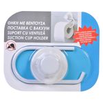 Casa si Gradina/Sanitare/Suporturi si accesorii baie/Suporturi baie - Suport pentru hartie igienica, model cu ventuza, dimensiune 15 x 7cm, alb - Infinity.ro