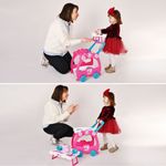 Jucarii, Copii si Bebe - Jucarii si jocuri - Jucarii de rol - Bucatarii copii - Set servire ceai si cafea, bidlo, 40 cm, fucsia si verde marin, 42 piese - Infinity.ro