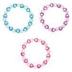 Fashion, accesorii si bijuterii - Copii - Accesorii copii - Alte accesorii copii - Bratari copii, model inimi, set 3 bucati, multicolor - Infinity.ro