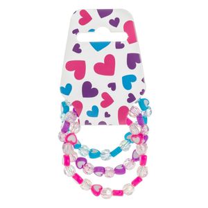 Bratari copii, model inimi, set 3 bucati, multicolor