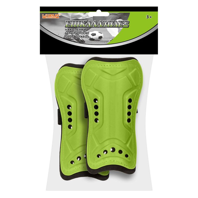 Fashion, accesorii si bijuterii - Copii - Accesorii copii - Alte accesorii copii - Aparatori tibie fotbal, model universal, culoare verde lime, ajustare elastica 18 cm, set 1 pereche - Infinity.ro