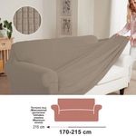 Casa si Gradina - Textile si covoare - Huse pentru mobilier - Husa canapea elastica, bej, lungime 170-215 cm, poliester 95%, elastan 5% - Infinity.ro