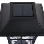 Casa si Gradina - Corpuri si surse de iluminat - Iluminat exterior - Lampi solare - Lampa solara, vitraliu, 32 cm, culoare negru, material plastic - Infinity.ro