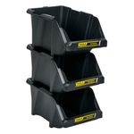 Casa si Gradina - Constructii - Depozitare, transport si protectie - Organizatoare si cutii scule - Suport unelte, plastic, stivuibil, dimensiuni 23 x 15 x 12 cm, negru - Infinity.ro