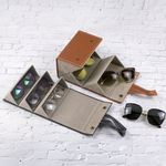Casa si Gradina - Mobilier - Organizare si depozitare - Organizatoare pentru sertare si dulapuri - Organizator ochelari, model 3 compartimente, ergonomic, culoare negru, dimensiuni 44.7 x 16.8cm - Infinity.ro