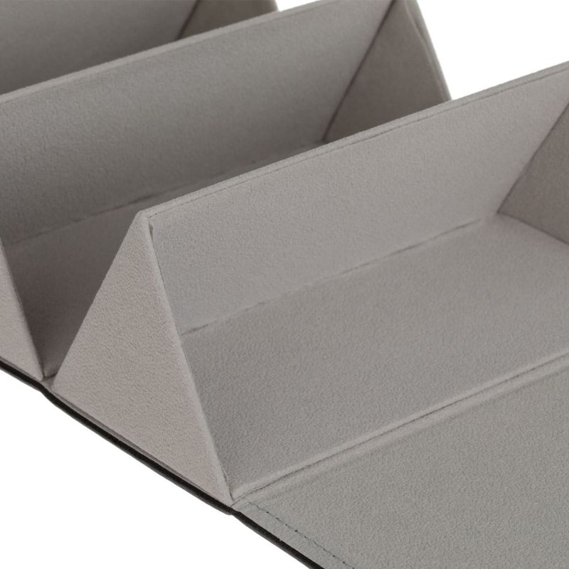 Casa si Gradina - Mobilier - Organizare si depozitare - Organizatoare pentru sertare si dulapuri - Organizator ochelari, model 3 compartimente, ergonomic, culoare negru, dimensiuni 44.7 x 16.8cm - Infinity.ro