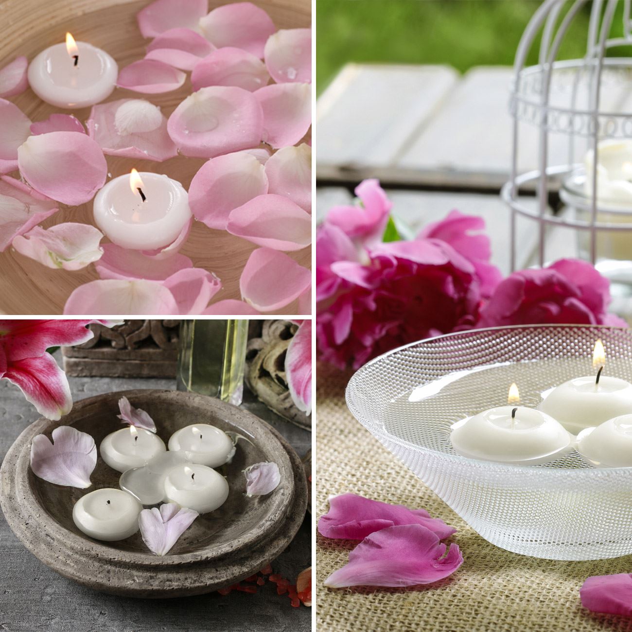 Set lumanari parfumate soothing spa, plutitoare, culoare alba, 10 bucati