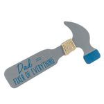Casa si Gradina - Decoratiuni - Obiecte decorative - Accesorii decorative - Decoratiune lemn, ciocan gri/albastru, dimensiuni 19.3 x 10cm, mesaj "dad = fixer of everything" - Infinity.ro