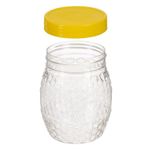 Casa si Gradina - Bucatarie si vesela - Organizare si depozitare bucatarie - Borcane si capace - Recipient plastic miere, model celular, capac galben, capacitate 0.7l - Infinity.ro