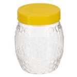 Casa si Gradina - Bucatarie si vesela - Organizare si depozitare bucatarie - Borcane si capace - Recipient plastic miere, model celular, capac galben, capacitate 0.7l - Infinity.ro