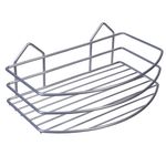 Casa si Gradina - Sanitare - Suporturi si accesorii baie - Suporturi baie - Raft baie metalic, montaj perete, 24 x 15 x 7cm, argintiu - Infinity.ro