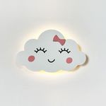 Casa si Gradina - Corpuri si surse de iluminat - Veioze si lampi - Lampi de veghe - Lampa decorativa led, model nor, fundita roz, 22 x 13.5cm, alb/roz, lemn - Infinity.ro