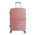 Sport si Outdoor - Articole de voiaj - Trolere - Troler calatorie, model roz, capacitate 33l, 4 roti rotative, copolimer abs - Infinity.ro