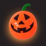 Jucarii, Copii si Bebe - Jucarii si jocuri - Jucarii de exterior - Saltele si mingi pentru plaja - Minge gonflabila cu led, model dovleac, culoare portocaliu, marime 50cm - Infinity.ro