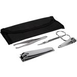 Ingrijire personala si Cosmetice - Manichiura si pedichiura - Unghiere si clesti manichiura & pedichiura - Set manichiura, 4 piese, foarfeca, unghiera mica si mare, penseta, negru - Infinity.ro