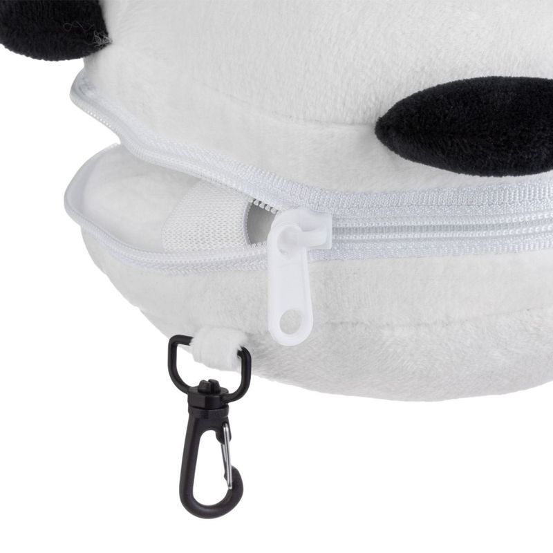 Sport si Outdoor - Articole de voiaj - Accesorii articole de voiaj - Set perna de calatorie si masca de somn, model panda, material poliester, alb-negru - Infinity.ro