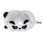 Sport si Outdoor - Articole de voiaj - Accesorii articole de voiaj - Set perna de calatorie si masca de somn, model panda, material poliester, alb-negru - Infinity.ro