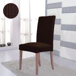 Casa si Gradina - Textile si covoare - Huse pentru mobilier - Husa scaun elastica, model carouri, culoare maro, material poliester - Infinity.ro