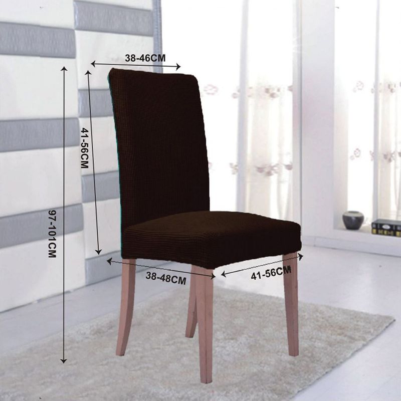 Casa si Gradina - Textile si covoare - Huse pentru mobilier - Husa scaun elastica, model carouri, culoare maro, material poliester - Infinity.ro
