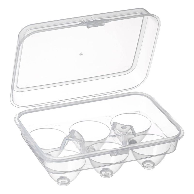 Casa si Gradina/Bucatarie si vesela/Organizare si depozitare bucatarie/Cutii alimentare - Cofraj plastic transparent, capac cu inchidere sigura, capacitate 6 oua, dimensiuni 17.5 x 12 x 7cm - Infinity.ro