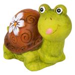 Casa si Gradina - Decoratiuni - Obiecte decorative - Accesorii decorative - Decoratiune ceramica, broasca testoasa, verde-maro, 11 x 6 x 7.5cm - Infinity.ro