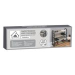 Casa si Gradina - Mobilier - Dulapuri si sifoniere - Dulapuri pantofi - Suport pantofi, model 4 rafturi, culoare negru-bej, dimensiuni 64 x 18 x 64 cm, material plastic si lemn - Infinity.ro